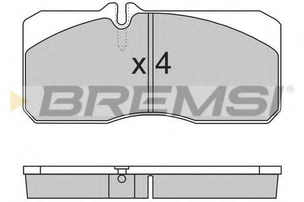 BREMSI 29055 Комплект гальмівних колодок, дискове гальмо
