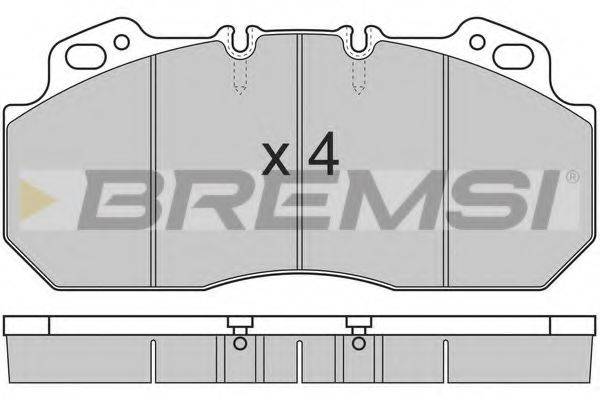 BREMSI 29090 Комплект гальмівних колодок, дискове гальмо
