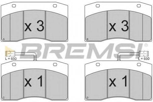 BREMSI 29186 Комплект гальмівних колодок, дискове гальмо
