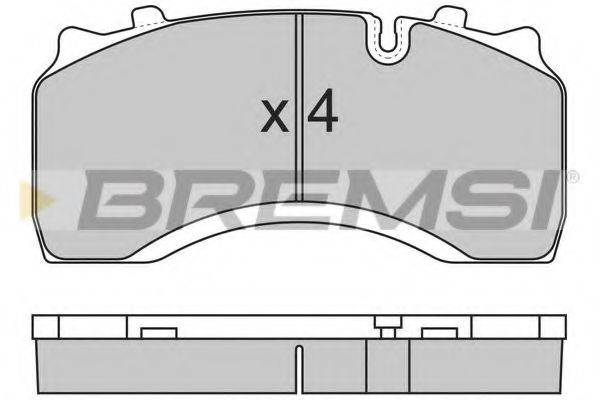 BREMSI 29142 Комплект гальмівних колодок, дискове гальмо