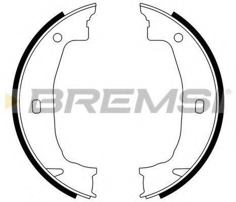 BREMSI GF0079 Комплект гальмівних колодок, стоянкова гальмівна система