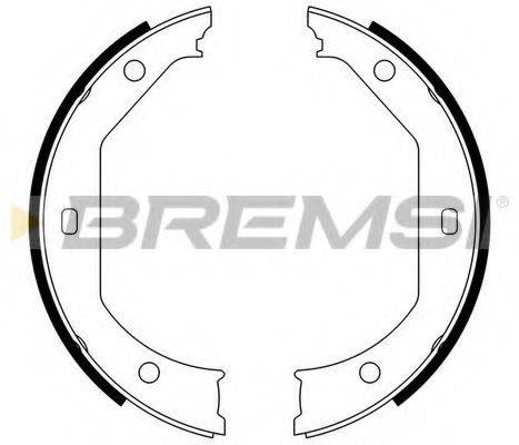 BREMSI GF0080 Комплект гальмівних колодок, стоянкова гальмівна система