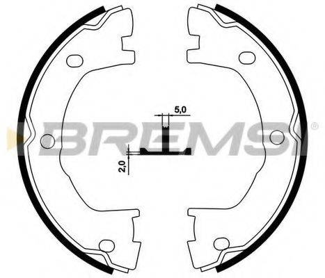BREMSI 1518 Комплект гальмівних колодок, стоянкова гальмівна система