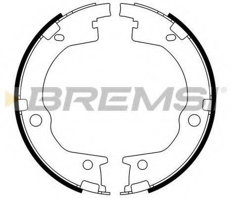 BREMSI GF0803 Комплект гальмівних колодок, стоянкова гальмівна система