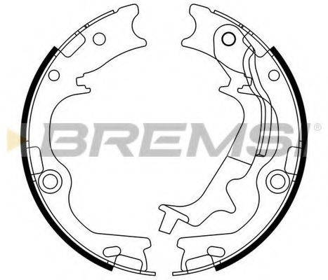 BREMSI 2807 Комплект гальмівних колодок, стоянкова гальмівна система