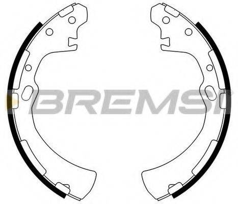 BREMSI 2849 Комплект гальмівних колодок