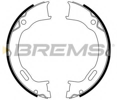 BREMSI 40745 Комплект гальмівних колодок, стоянкова гальмівна система