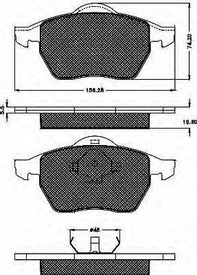 BSF 10340 Комплект гальмівних колодок, дискове гальмо