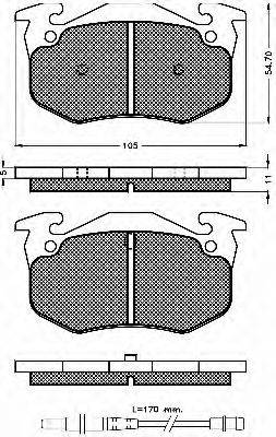 BSF 10458 Комплект гальмівних колодок, дискове гальмо