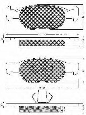 BSF 10531 Комплект гальмівних колодок, дискове гальмо