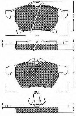 BSF 10538 Комплект гальмівних колодок, дискове гальмо