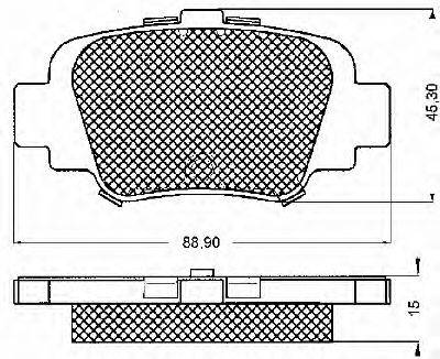 BSF 10576 Комплект гальмівних колодок, дискове гальмо