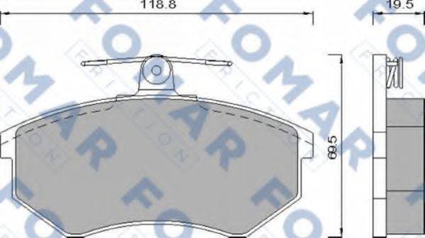 FOMAR FRICTION FO432781 Комплект гальмівних колодок, дискове гальмо