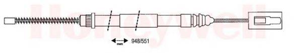 CEF RT02136 Трос, стоянкова гальмівна система