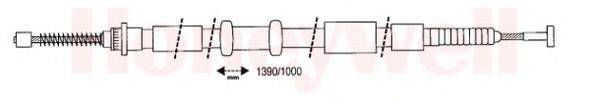 BENDIX 432017B Трос, стоянкова гальмівна система
