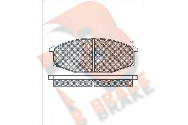 R BRAKE 20628 Комплект гальмівних колодок, дискове гальмо