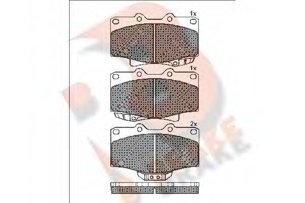 R BRAKE 21775 Комплект гальмівних колодок, дискове гальмо