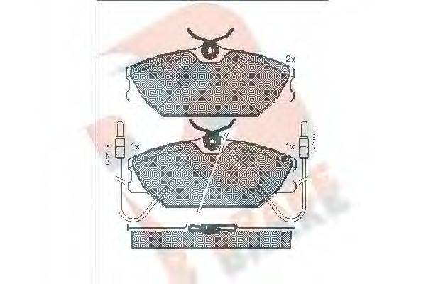 R BRAKE 20917 Комплект гальмівних колодок, дискове гальмо