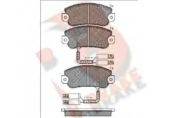 R BRAKE 21132 Комплект гальмівних колодок, дискове гальмо