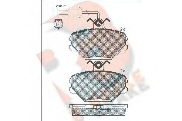 R BRAKE 21101 Комплект гальмівних колодок, дискове гальмо