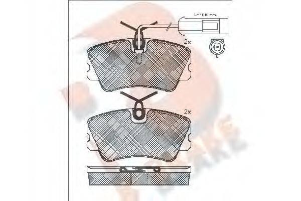 R BRAKE 20361 Комплект гальмівних колодок, дискове гальмо