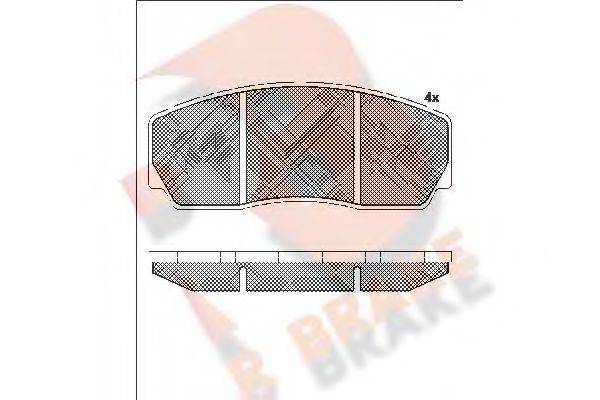 R BRAKE 21997 Комплект гальмівних колодок, дискове гальмо