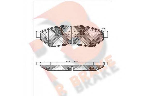 R BRAKE 23994 Комплект гальмівних колодок, дискове гальмо
