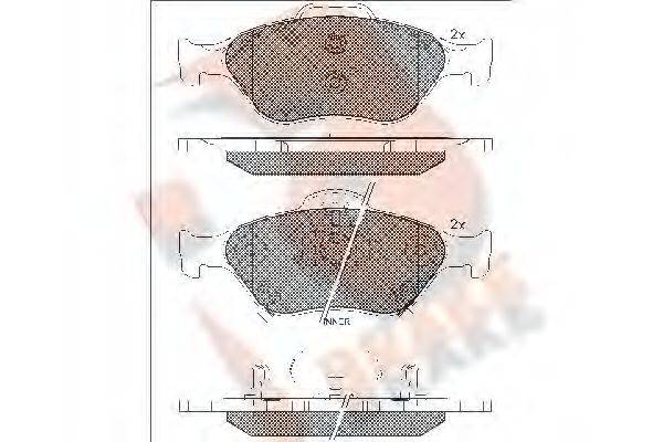 R BRAKE RB1877 Комплект гальмівних колодок, дискове гальмо