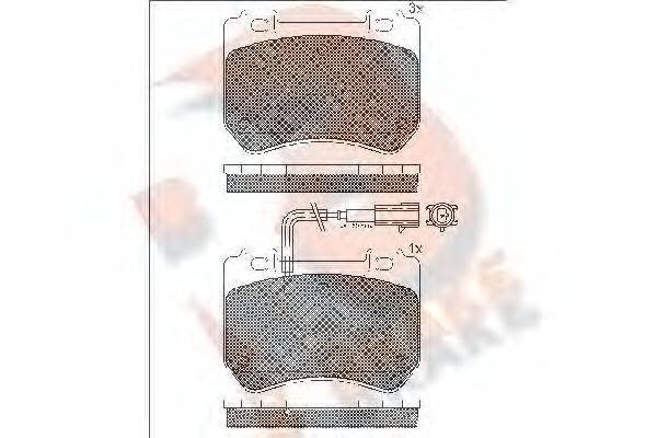 R BRAKE 24853 Комплект гальмівних колодок, дискове гальмо