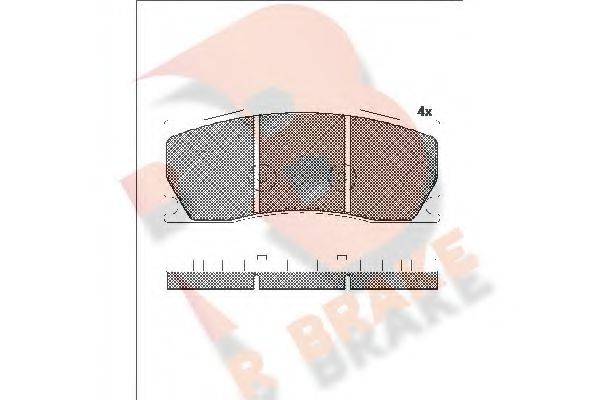 R BRAKE 24850 Комплект гальмівних колодок, дискове гальмо