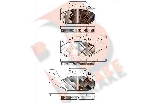 R BRAKE RB2057 Комплект гальмівних колодок, дискове гальмо