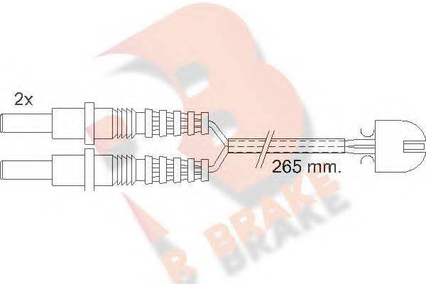 R BRAKE 21212 Сигналізатор, знос гальмівних колодок