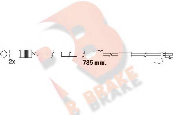 R BRAKE 25021 Сигналізатор, знос гальмівних колодок