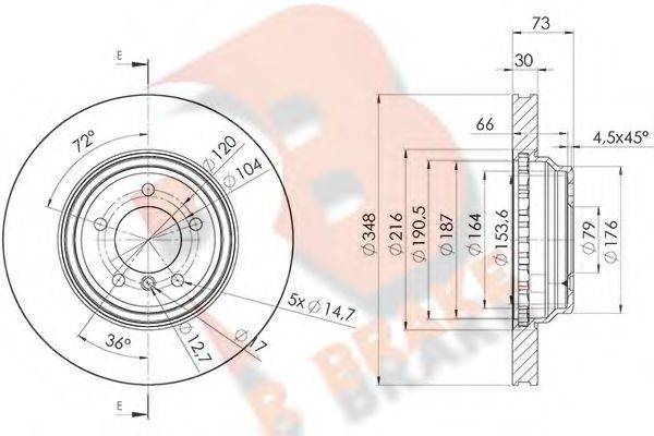 R BRAKE 78RBD21973