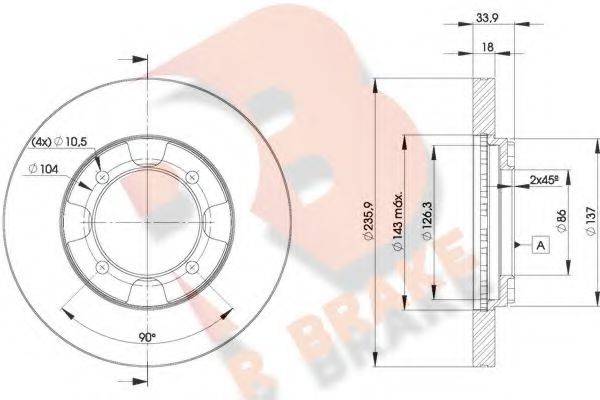 R BRAKE 78RBD28735