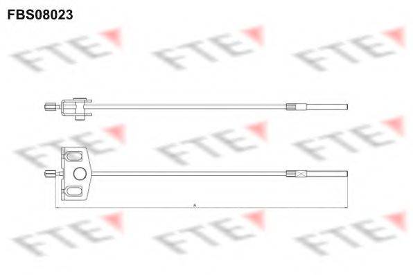 FTE FBS08023 Трос, стоянкова гальмівна система