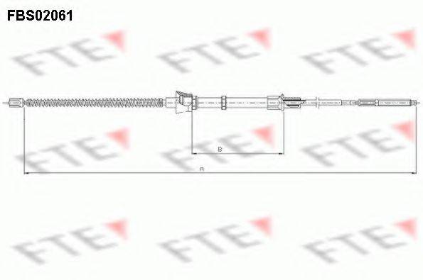 FTE FBS02061 Трос, стоянкова гальмівна система