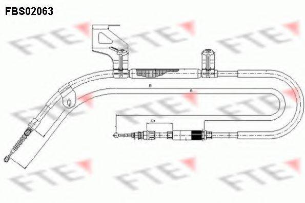 FTE FBS02063 Трос, стоянкова гальмівна система