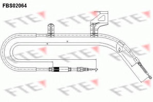 FTE FBS02064 Трос, стоянкова гальмівна система