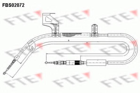 FTE FBS02072 Трос, стоянкова гальмівна система
