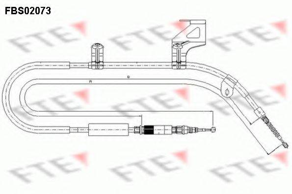 FTE FBS02073 Трос, стоянкова гальмівна система
