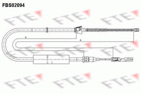 FTE FBS02094 Трос, стоянкова гальмівна система