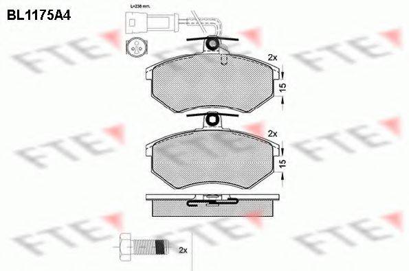 FTE 20779 Комплект гальмівних колодок, дискове гальмо
