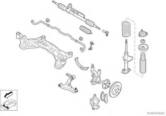 HERTH+BUSS JAKOPARTS N02714VA Рульове управління; Підвіска колеса