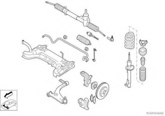 HERTH+BUSS JAKOPARTS N02754VA Рульове управління; Підвіска колеса