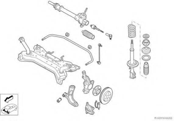 HERTH+BUSS JAKOPARTS N03898VA Рульове управління; Підвіска колеса