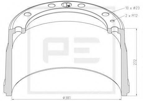 IVECO 597 516 Гальмівний барабан