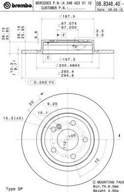 BREMBO 08.B348.41