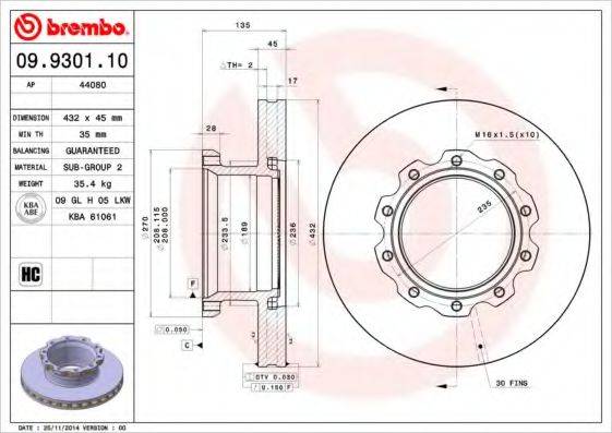 BREMBO 09.9301.10