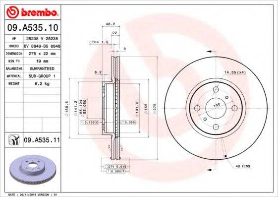 BREMBO 09.A535.10